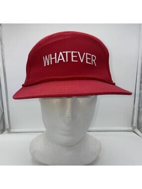 Forever 21 Men “WHATEVER” Hat Red SnapBack One Size